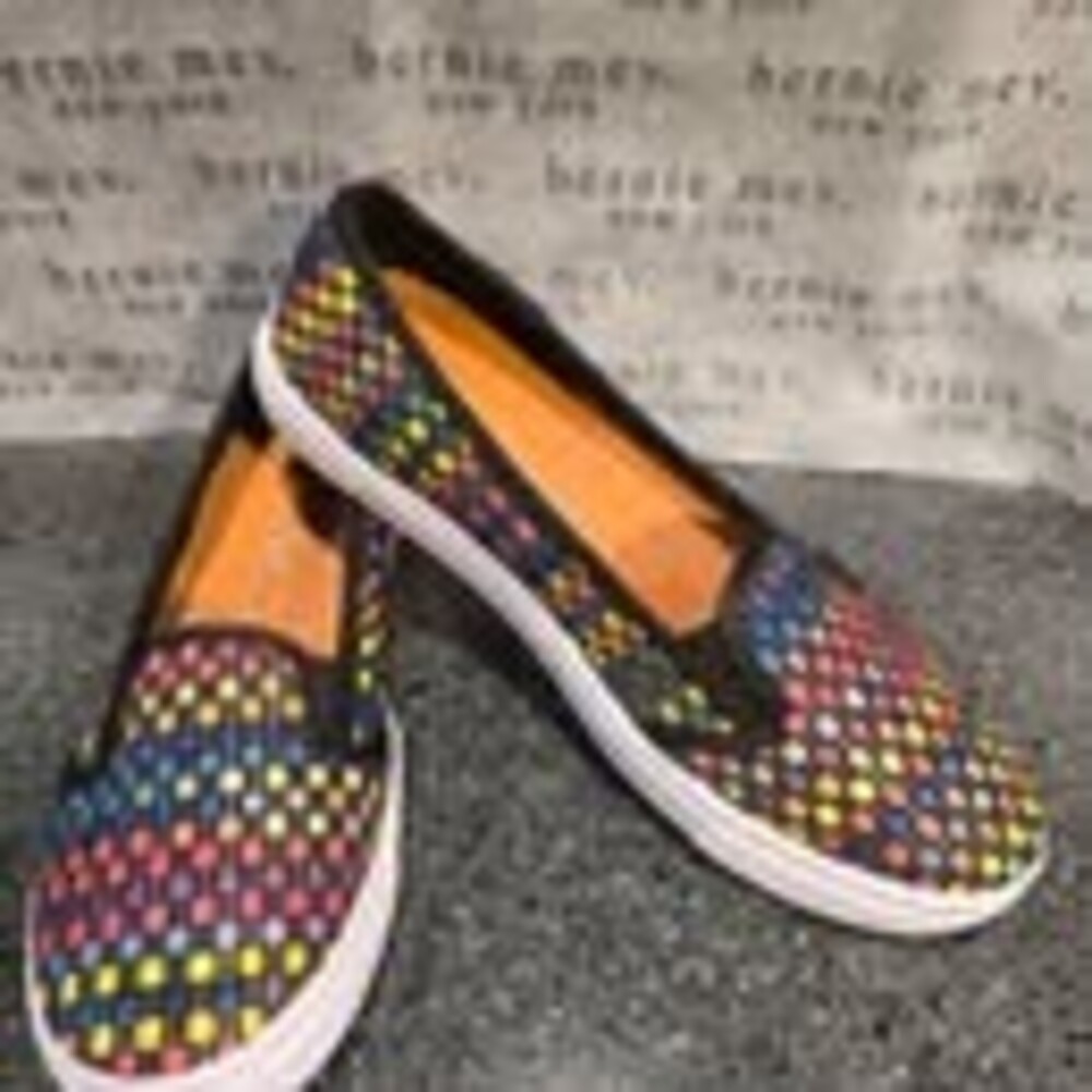 Bernie Mev New York Colorful Woven Slip-Ons Size EU 38 / (US 6.5 - 7)